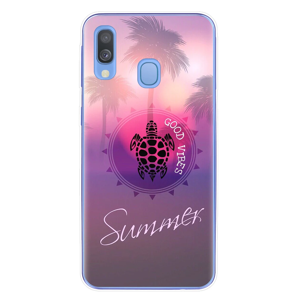 Summer Scenery Cases For Samsung Galaxy A7 A9 A6 A8 Plus A10 A20 A30 A40 A50 A70 Cover Soft Silicone Phone Case Fundas Capa