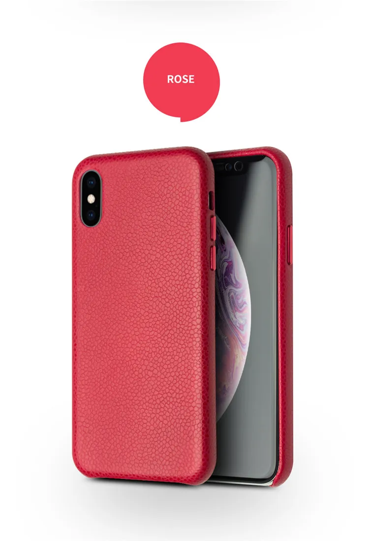 QIALINO модный ультра тонкий чехол для iPhone X/XS Роскошный чехол из натуральной кожи с рукавом задняя крышка для iPhone XS Max 6,5 Дюймов