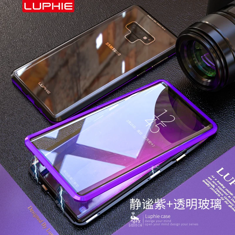 360 полностью Магнитный ударопрочный чехол для Samsung Galaxy S9 Plus Note 9 чехлы с закаленным