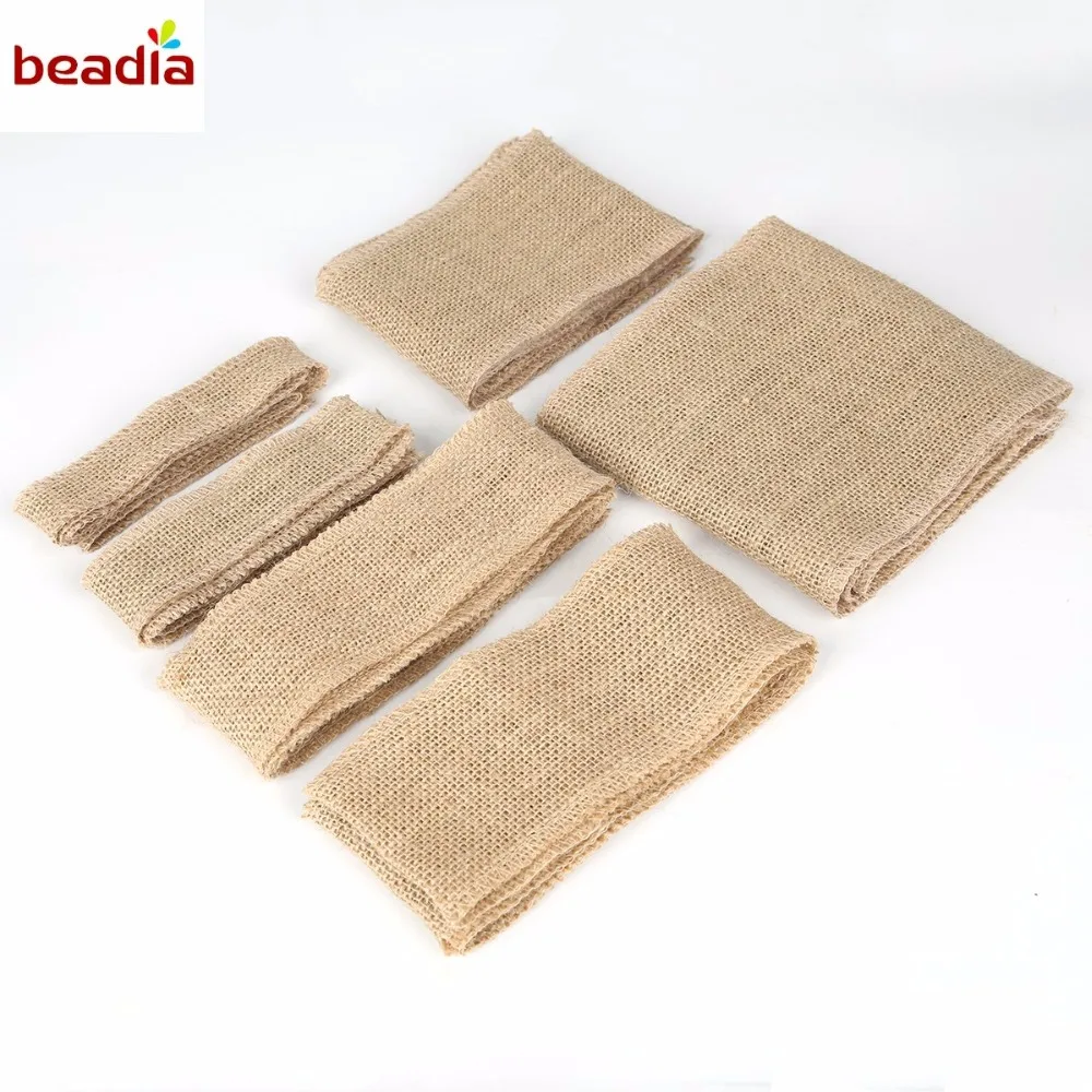 Разные размеры 5 м/рулон натуральная джутовая мешковатая лента натурального