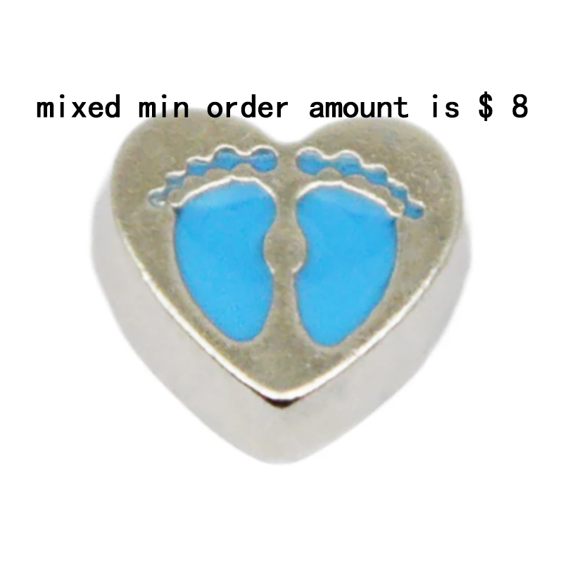 2016 горячая распродажа ювелирные изделия 10 шт. синие детские ноги плавающие