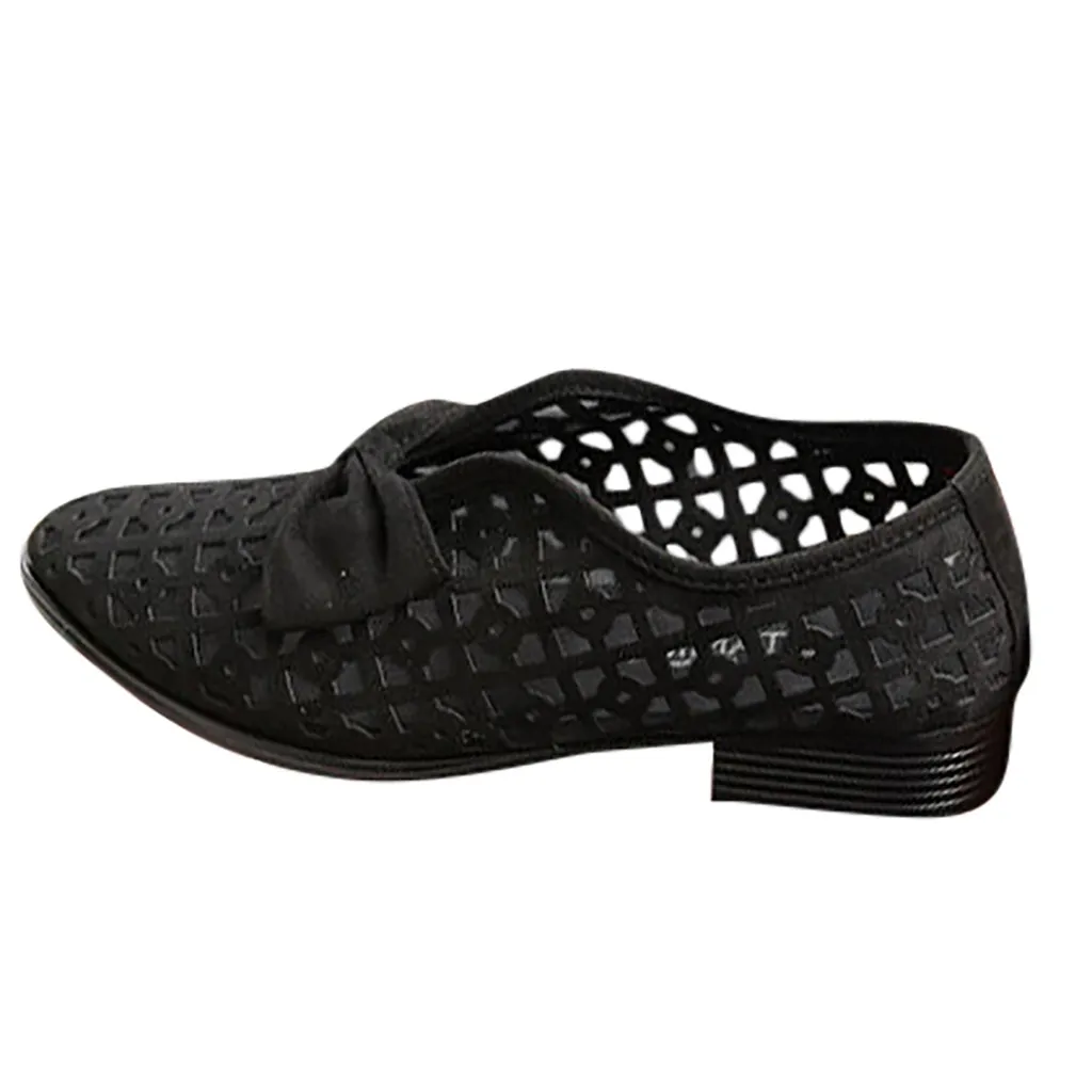 SAGACE/Женская обувь сандалии с бантом в винтажном стиле на низком каблуке