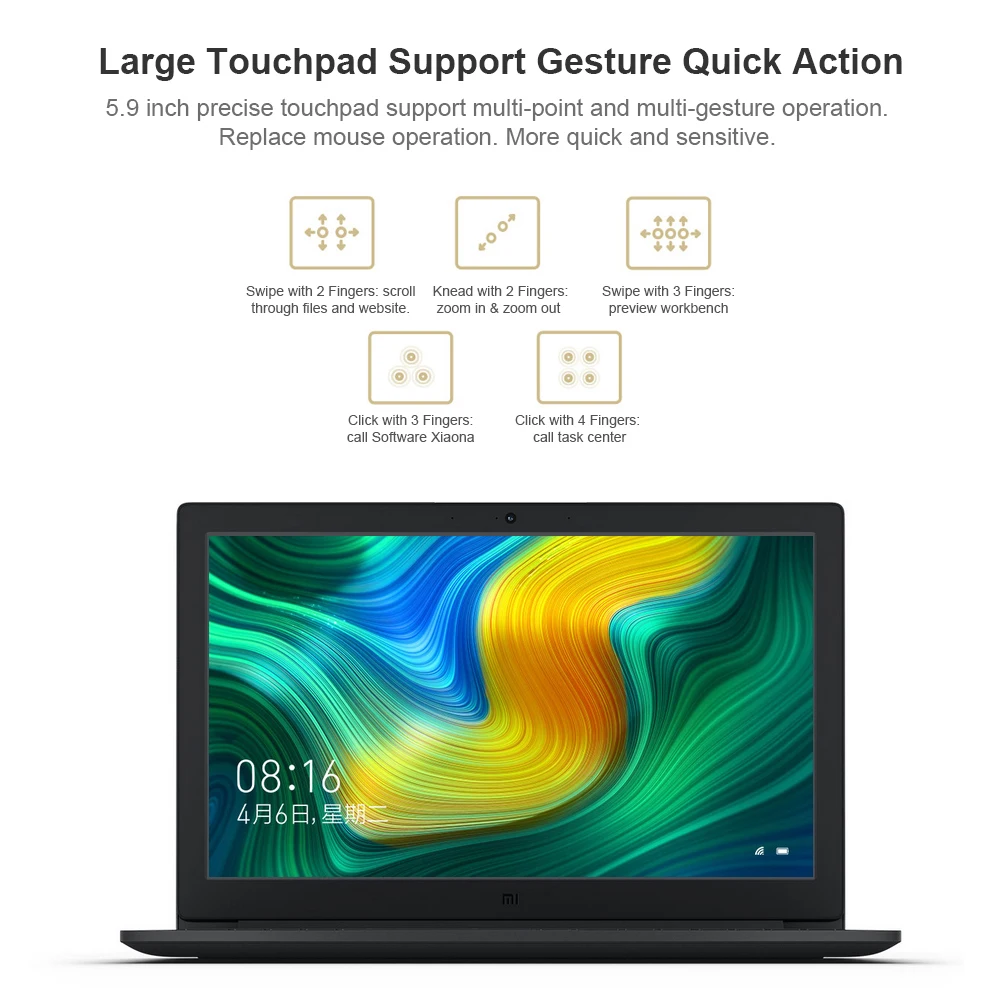 Xiaomi Mi ноутбук Ruby 15,6 ''Intel Core i5-8250U 4G DDR4 128GB SSD+ 1 ТБ HDD NVIDIA GeForce MX110 2G GDDR5 Air