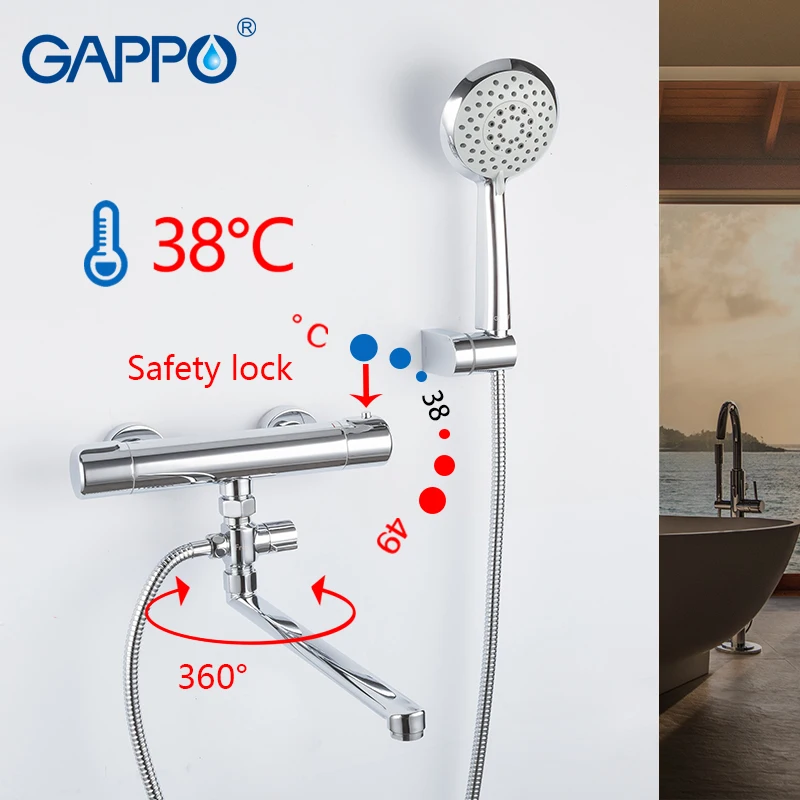 GAPPO Душевая система настенный термостат душевая установка смягчающая baignoire краны