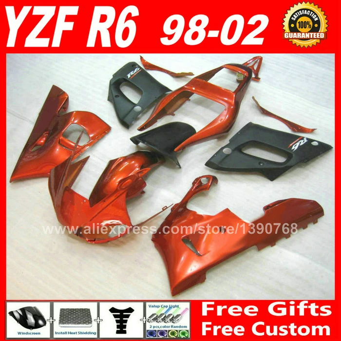 Комплект обтекателей для YAMAHA R6 1998 - 2002 98 99 00 01 02 1999 2000 2001 | Автомобили и мотоциклы