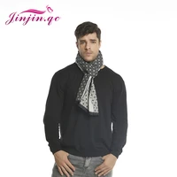 jinjin qc geometry men scarf winter scarf black cashmere scarves and wraps 2019 luxury brand mens bandana blue and white