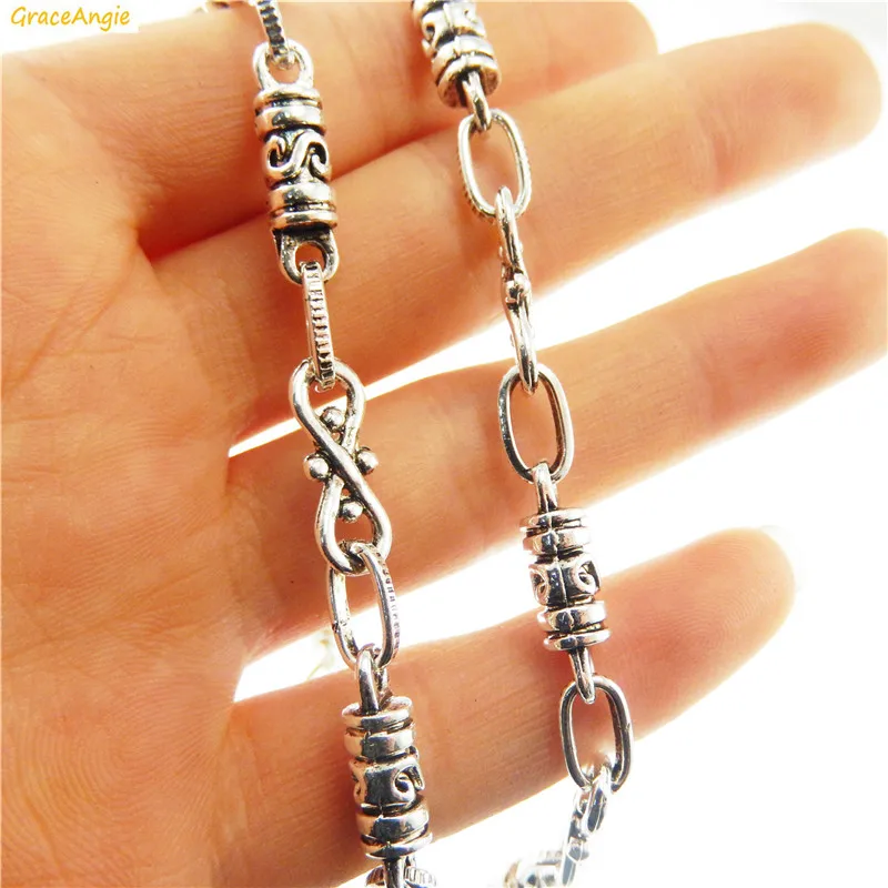 Цепочка Серебряная в античном стиле для мужчин и женщин 1 шт.|metal chain|jewelry findingcraft