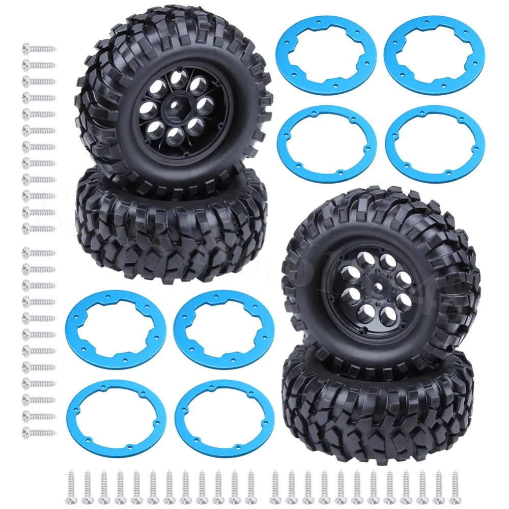 4 шт. Резина 1 9 &quotBeadlocks колеса и шины 96 мм для Радиоуправляемая модель axial SCX10 RC4wd