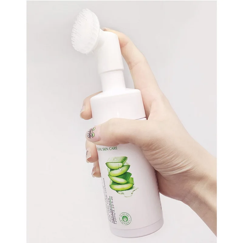 Алоэ вера очищающая пена для лица с Кисть очистки дица отшелушивающая глубокое