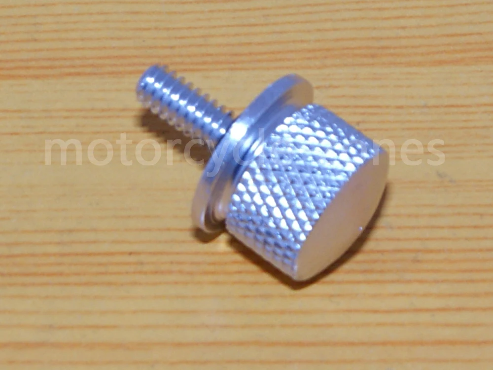 Алюминий в байкерском стиле черного цвета и хром 1/4 ''Knurled сзади шуруп