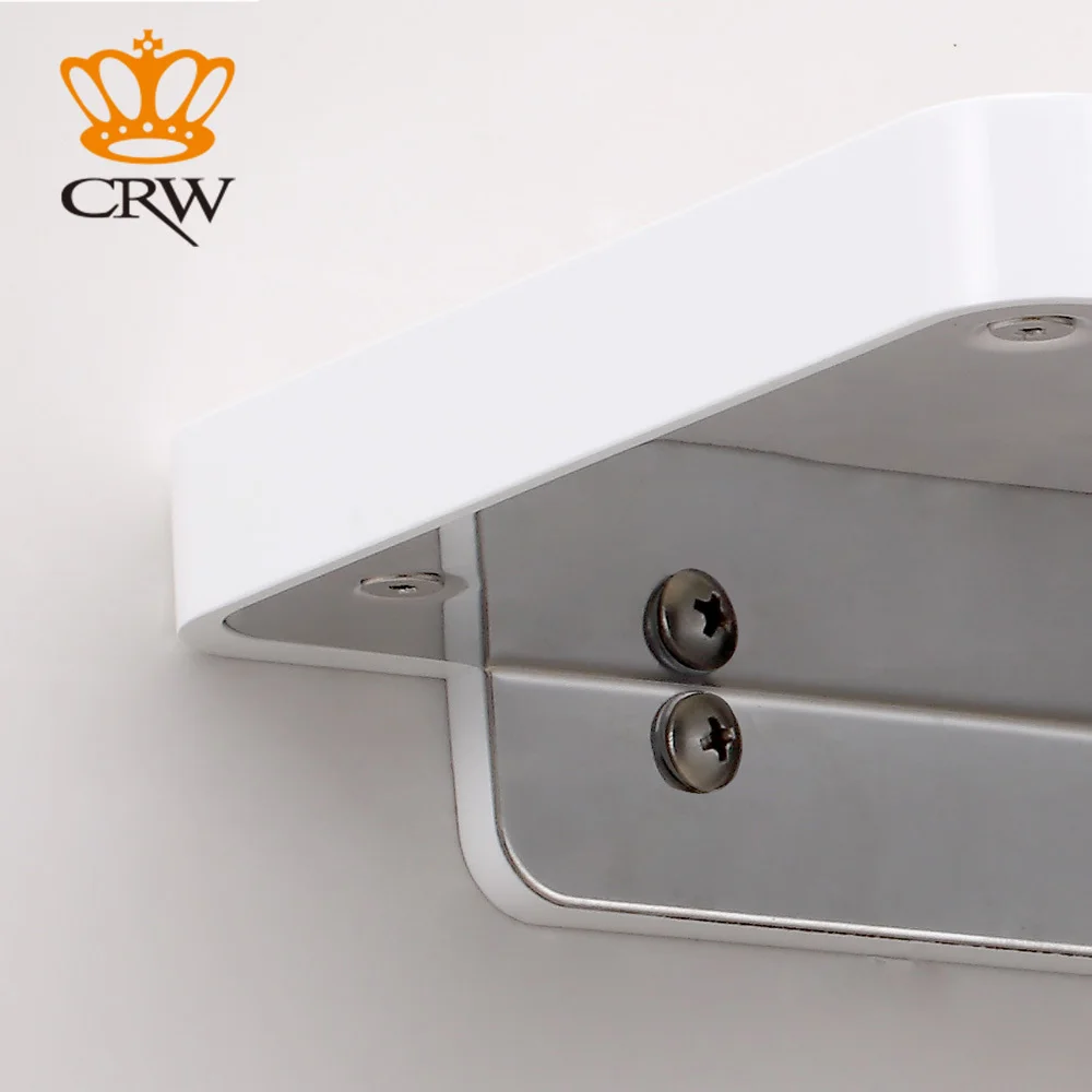 CRW одноуровневая полка для душа настенная белая ABS & нержавеющая сталь