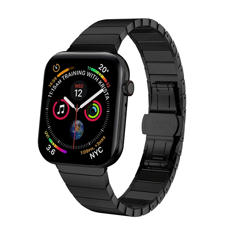 

Classic Stainless Steel Metal Bands for iWatch 42mm 44mm Apple Watch band Series 4/3/2/1 38mm 40mm Wrist Link Strap Bracelet