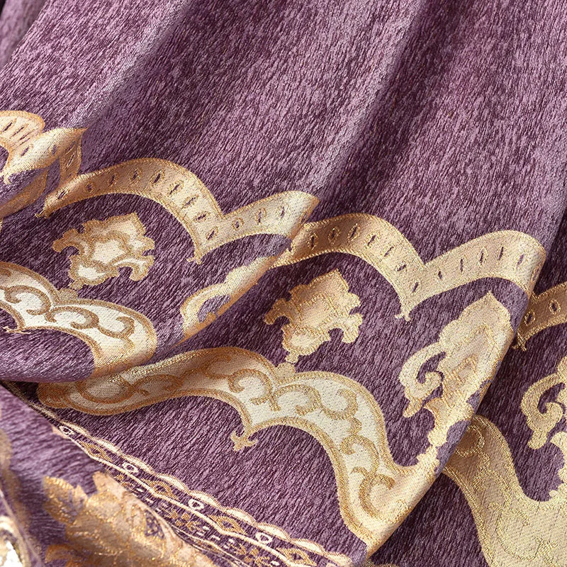 

Chenille jacquard luxury curtain fabric embroidered shading curtains for Living Room/Bedroom Printed window curtain