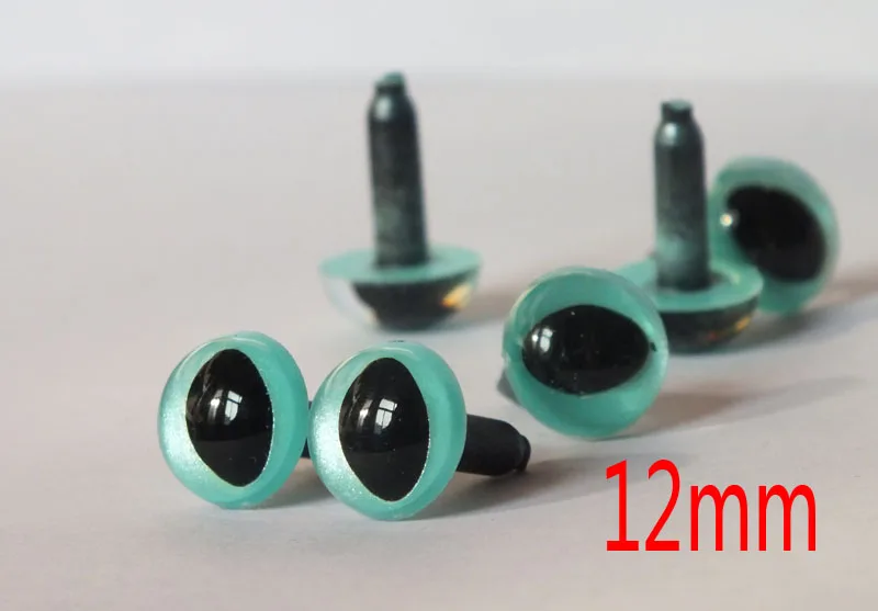 12 мм пластиковые безопасные глаза с шайбой синий цвет|with eyes|plastic safety eyes12mm eyes |