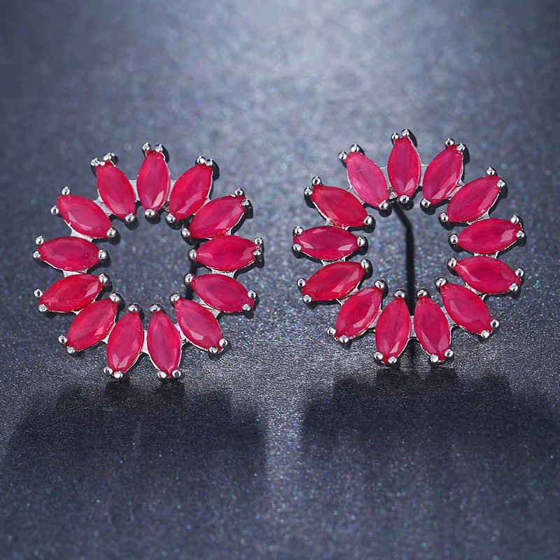 Серьги гвоздики серебряного цвета с прозрачным фианитом|stud earrings|earring studs earringsearrings