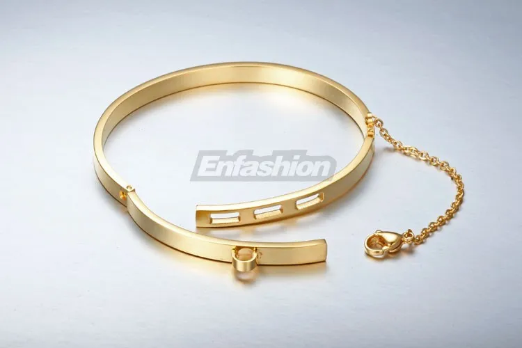 Enfashion безопасный Браслет-манжета с цепочкой Noeud нарукавная повязка золотого цвета браслет на запястье для женщин браслеты Manchette Браслеты Pulseiras