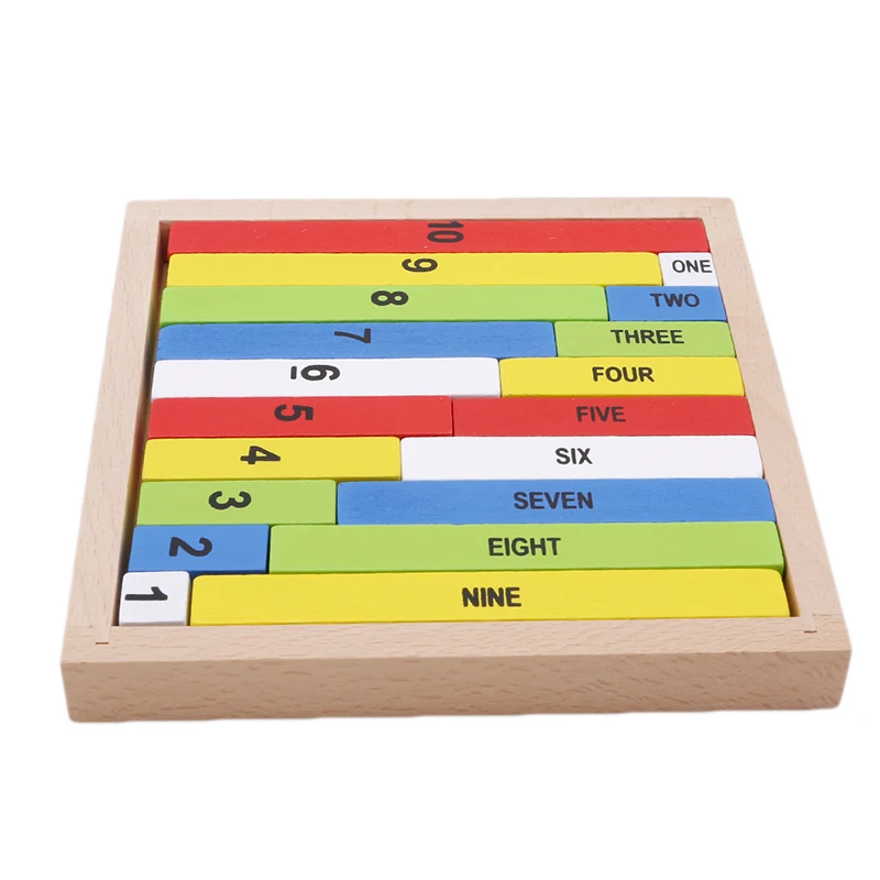 Обучающие деревянные игрушки Монтессори 1-10 чисел Когнитивная математическая