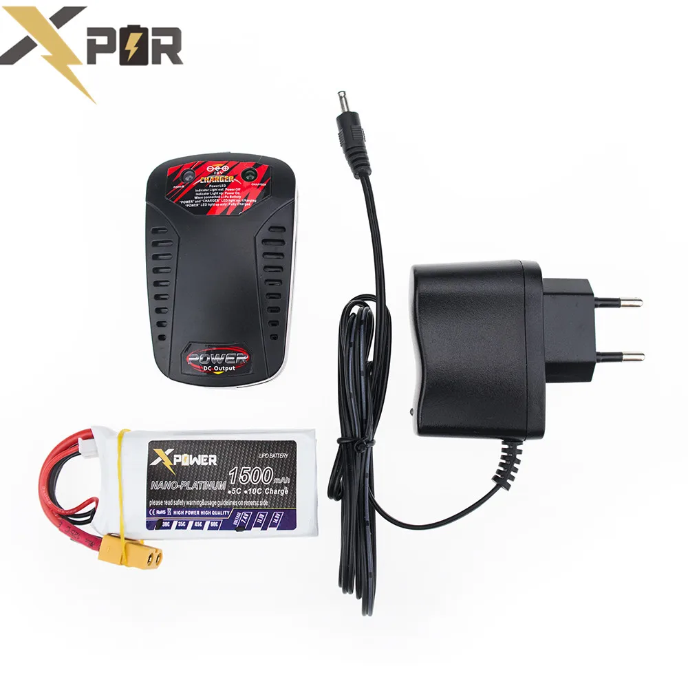 3 шт. Drone Bateria 7 4 В 1500 мАч XT60/T Li po 2S батареи с быстрым зарядным устройством в 1 кабель