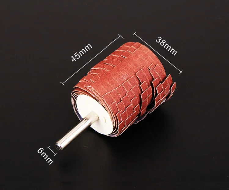 

NEW 1pcs OD38MM Sand Paper Shutter Wheel Emery Cloth Polishing Wheel FOR Wood Metal Plastic Bore Polish 6mm