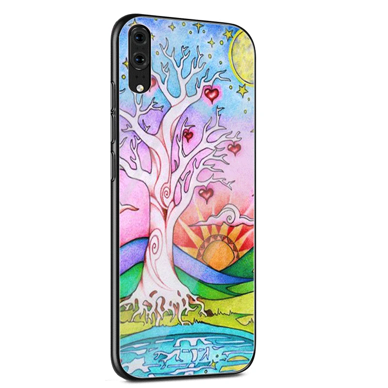 Hippie Psychedelic Glass Case TPU For Huawei P30 P10 P20 P Smart Mate 10 20 Lite Pro Y6 Y9 Honor 7A 8X | Мобильные телефоны и