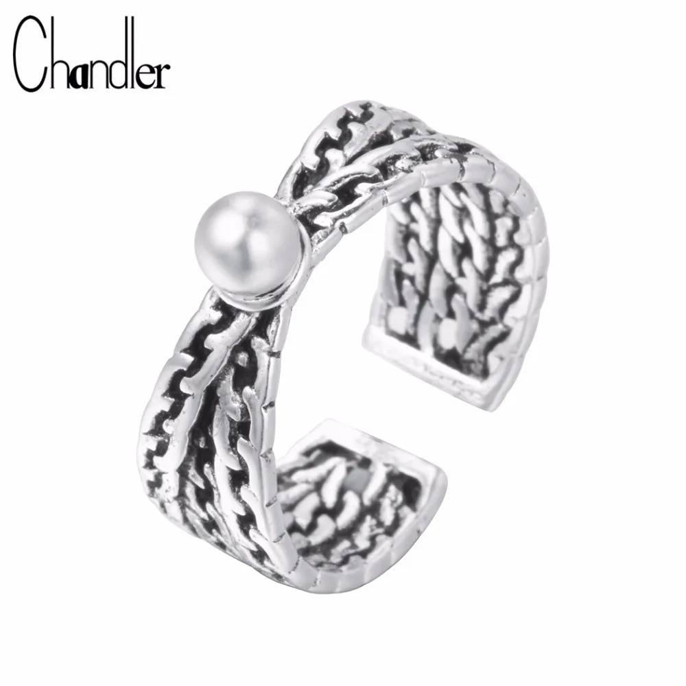 Chandler Lab Pearl большие геометрические кольца для мужчин и женщин античные черные