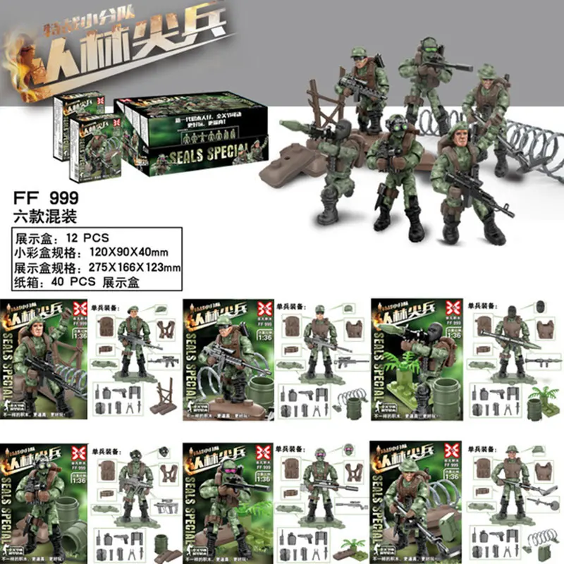 6 шт./лот кирпичи фигурки солдат совместимые со сторонвечерние солдатами