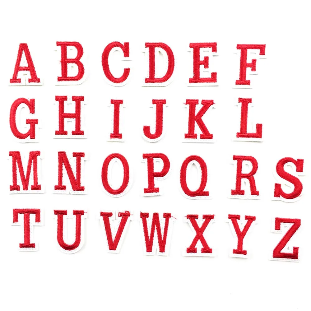 26 шт. Микс вышивка буквами алфавита железные патчи для одежды Аппликации