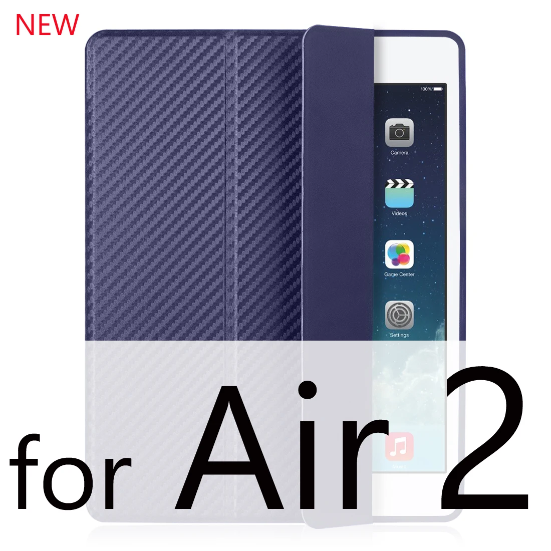 Cool Blue 2 Для iPad Air Чехол Air 2 Air 1 Funda силиконовый мягкий задний Тонкий чехол из искусственной кожи для Apple iPad Air 1 2 5 6 Чехол TriFold Stand Smart Cover - Цвет: Cool Blue 2