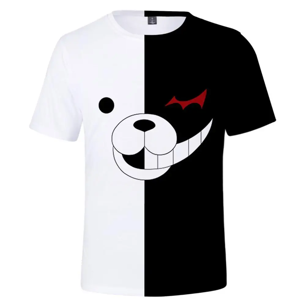 Danganronpa Monokuma футболка для костюмированной вечеринки с короткими рукавами девочек