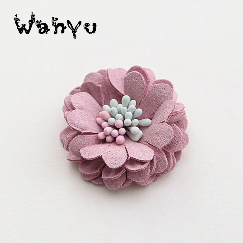 Микрофибра цветок DIY аксессуары для одежды брошь волос оптовая продажа|Принадлежности рукоделия| |
