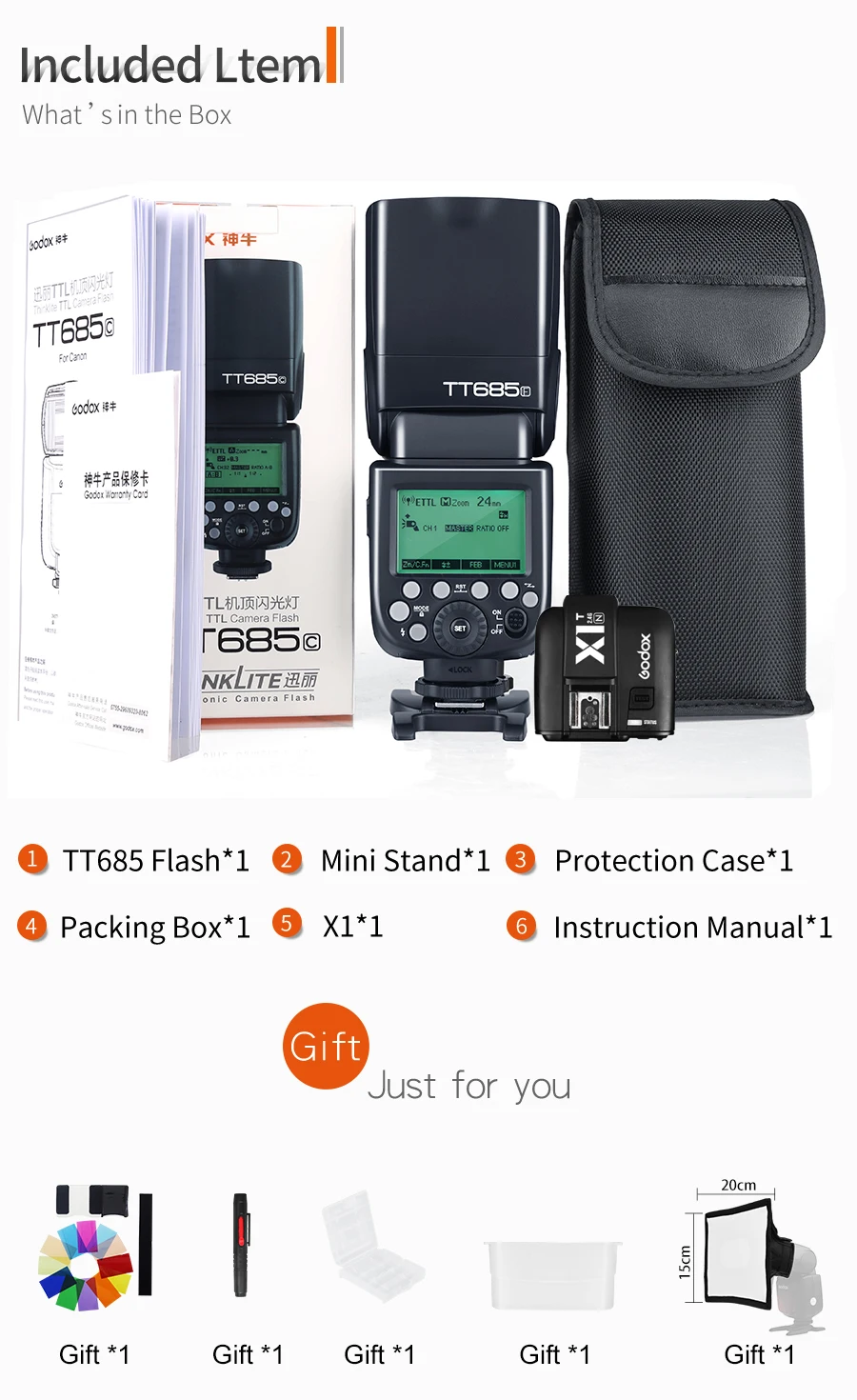 Godox TT685N 2,4G Беспроводная вспышка HSS i-ttl GN60 Беспроводной вспышка+ X1T-N ttl вспышка триггера для Nikon D800 D700 D7100 D7000 D5200 D5100 D70S D810 D90