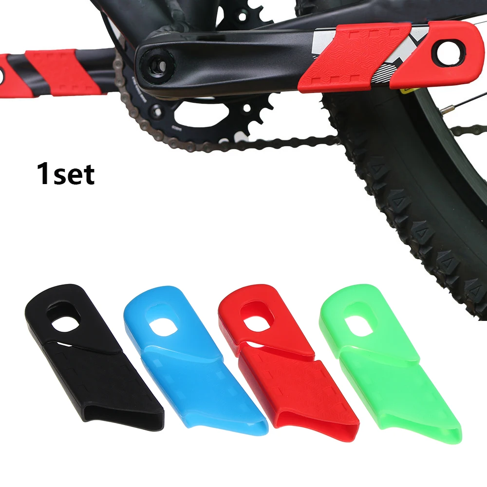 4PCs/Set Soft Bicycle Dustproof Antirust Protective Sleeve Crankset Arm Boots Silicone Cover Universal Protector Crank Gel Caps | Спорт и