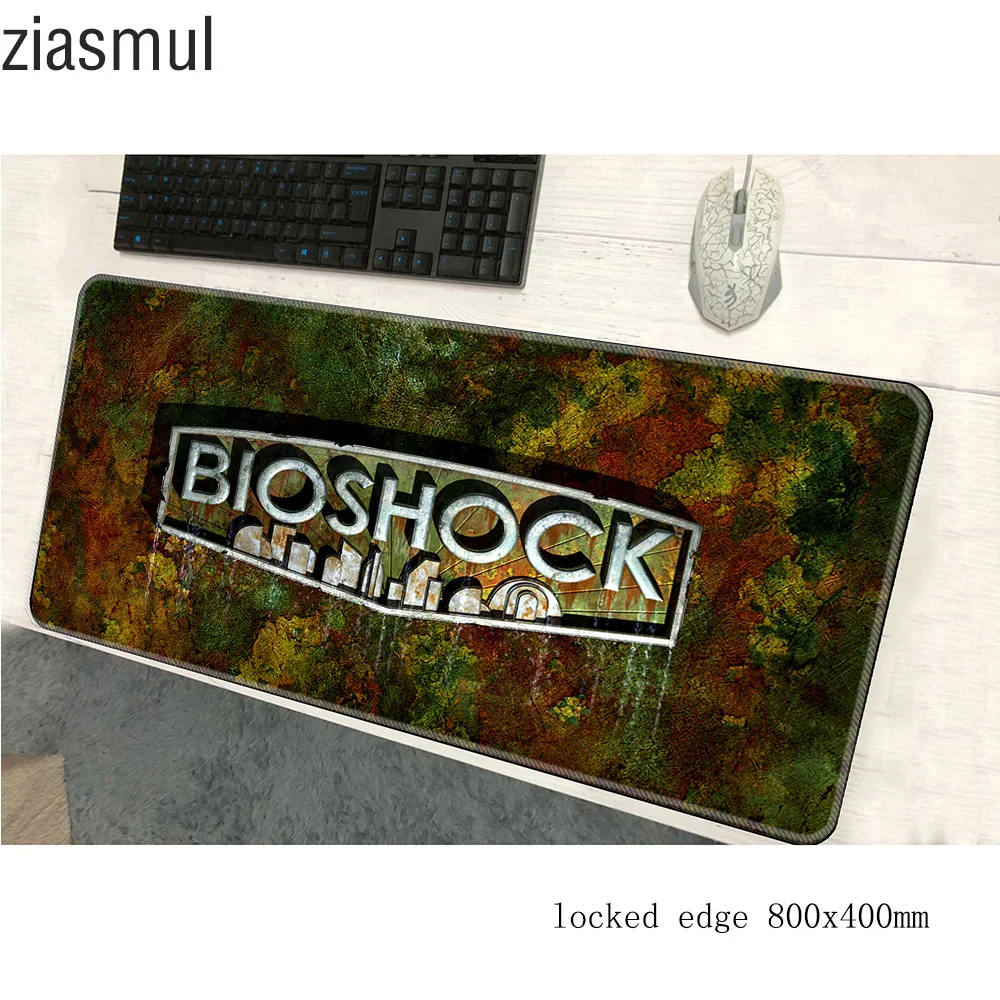 Коврик для мыши bioshock 800x400x2 мм коврики компьютерной с заблокированным краем