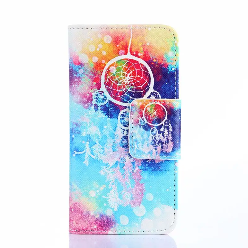 Разноцветная Pattern Колокольчик Слот Для Карты Бумажник PU Кожа Стенд Флип Дело