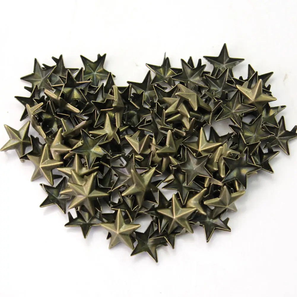 100 шт. заклепки в виде звезд штифты шипы панк рок сумка пояс кожевенное ремесло