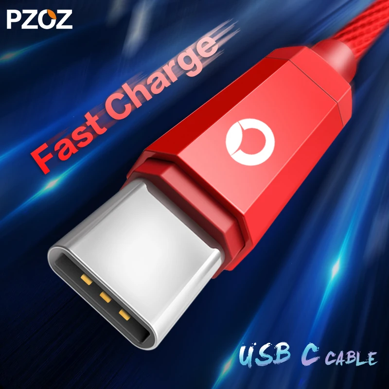 Usb кабель PZOZ type c для быстрой зарядки usb 3 1 дюйма быстрое зарядное устройство samsung s8