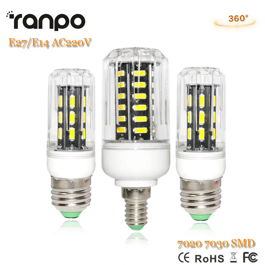 1 шт. 7020 SMD E27 E14 светодиодный кукурузный светильник AC110V 220V 9 Вт 12 15 24 7030smd лампы в