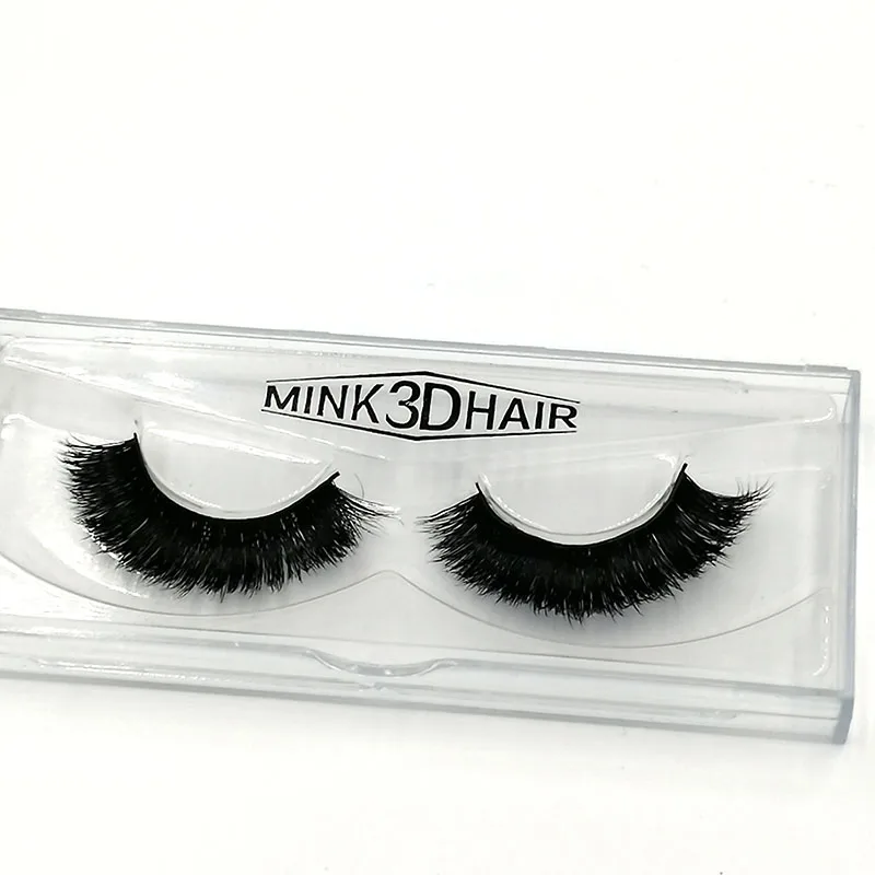 1 Pair New 100% Mink Hair False Eyelashes Hand-made Plastic Cotton Thread Stalk Eyelash Eye Makeup Tool | Красота и здоровье