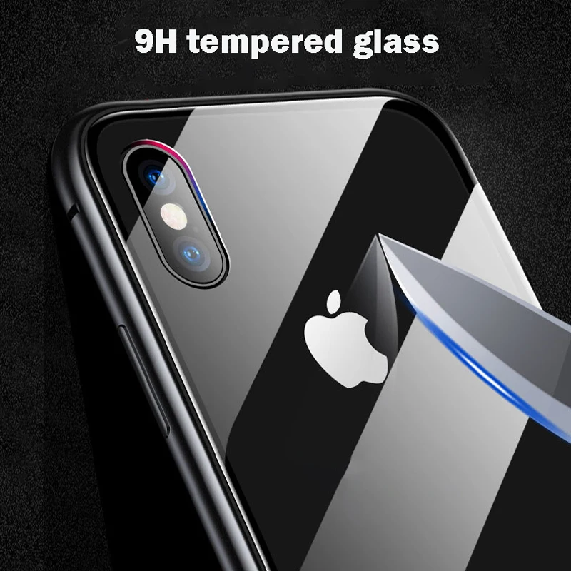 Металлический магнитный чехол для iPhone 8 7 6 6S Plus чехлы из закаленного стекла с