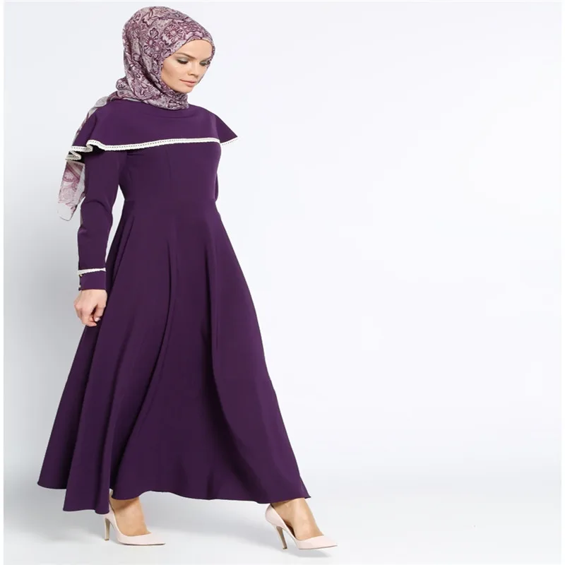 Мусульманское женское платье с длинным рукавом исламский джильбаб винтажное