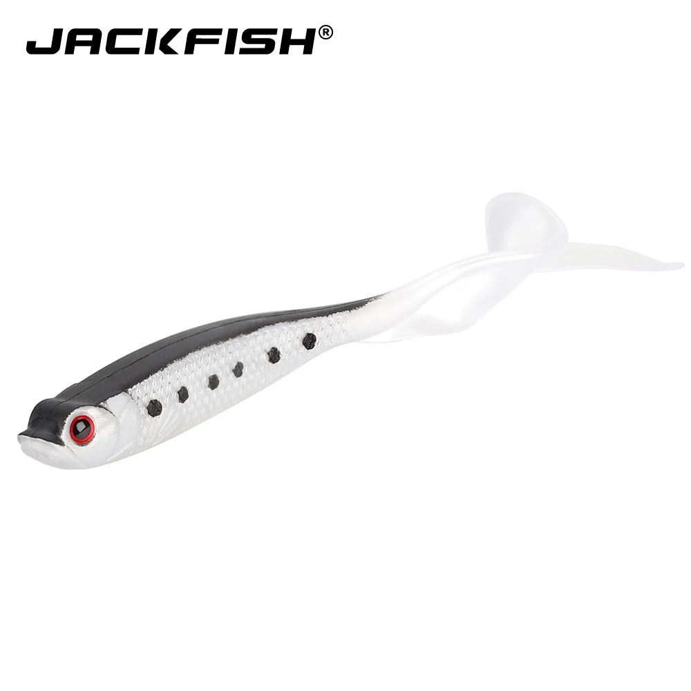 JACKFISH длинная Мягкая приманка с хвостом 12 см/6 г силиконовая приманка 1 шт. мягкая искусственная приманка Мягкие рыболовные приманки рыболовные снасти