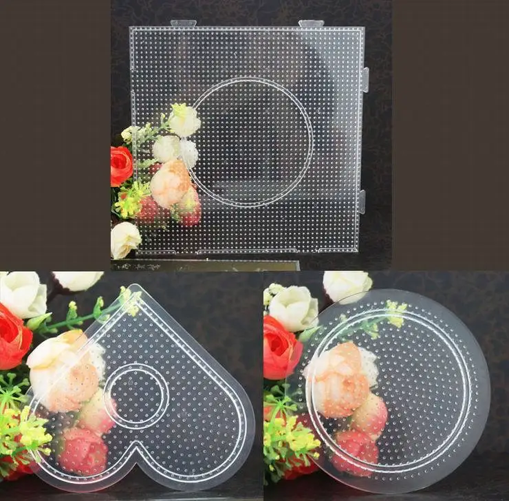 7 типов выбор 2,6 мм pegboards для шариков Хама diy игрушка DIY обучающая игрушка PUPUKOU - Цвет: 3pcs set