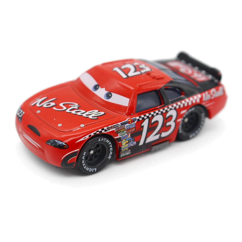 

100% Original Pixar Cars NO.123 Racer 1:55 Scale Diecast Metal Alloy Model Car Brio Cute Toy For Kids Gifts