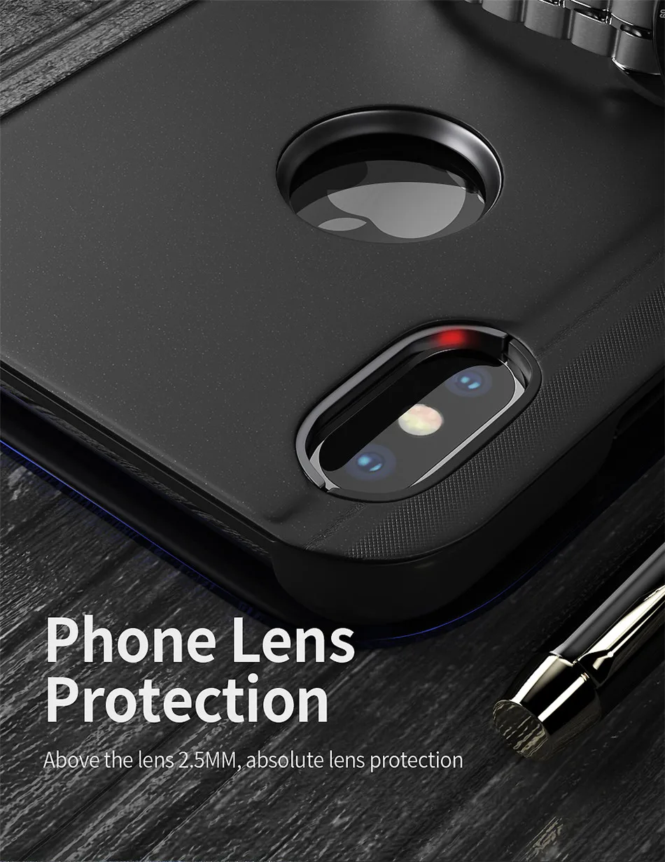 Зеркальный флип-чехол Essager для iPhone XS Max XR X S R 10 8 7 6 6s Plus, роскошный кожаный чехол-накладка для iPhone XS Xsmax Fundas