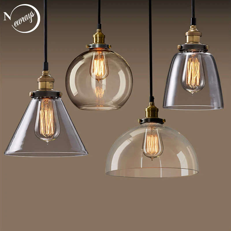 Подвесные светильники E27 в стиле лофт винтажное освещение для столовой