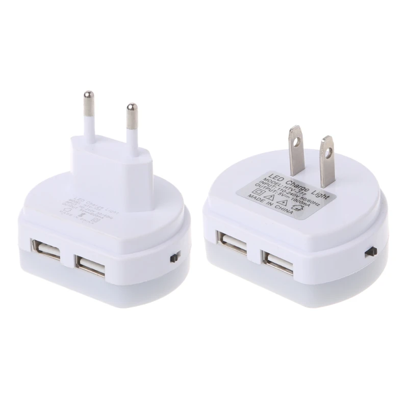 Светодиодный ночсветильник с зарядным устройством и двумя USB портами сенсорное