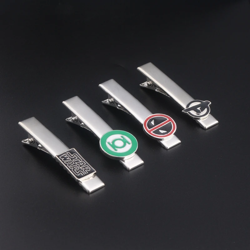 Фильм Звезда Зеленый Фонарь Дэдпул Капитан Америка галстук с буквами клипсы мода