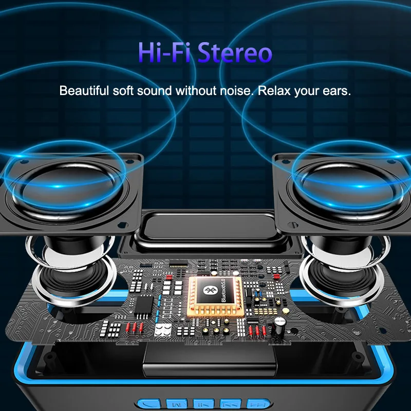SC211 Bluetooth динамик портативный Bluetooth Колонка громкий динамик с микрофоном Музыкальная Коробка модель поддержка TF AUX FM радио для телефона ПК