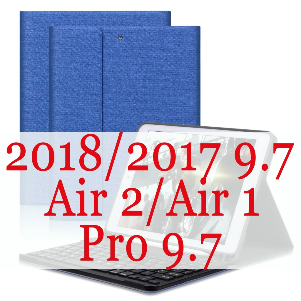Dark blue 9.7 Чехол с Bluetooth клавиатурой и карандашом для iPad Air 2 Air 1 9,7 Pro 9,7 чехол Магнитный умный чехол - Цвет: Dark blue 9.7