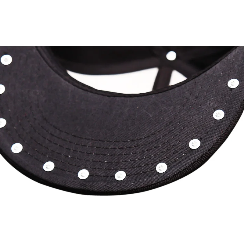Модная кепка с заклепками для мужчин хип-хоп Снэпбэк Кепка ручной работы